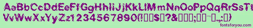 Eightcountssk Font – Purple Fonts on Green Background