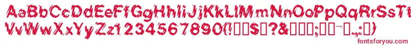 Eightcountssk Font – Red Fonts on White Background