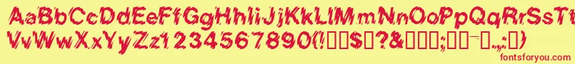 Eightcountssk Font – Red Fonts on Yellow Background