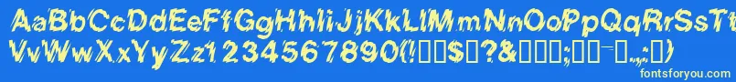 Eightcountssk Font – Yellow Fonts on Blue Background