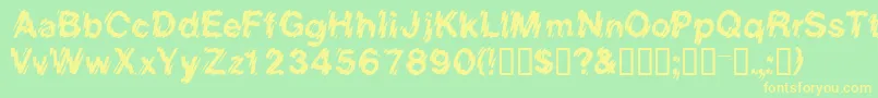 Eightcountssk Font – Yellow Fonts on Green Background