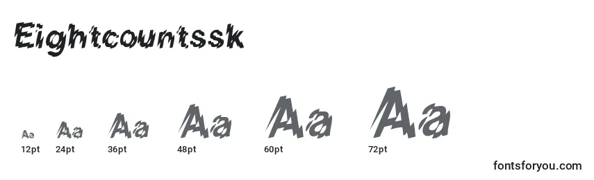 Размеры шрифта Eightcountssk