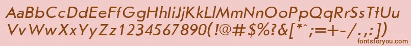 Joursani Font – Brown Fonts on Pink Background