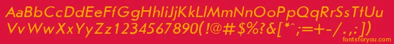 Joursani Font – Orange Fonts on Red Background