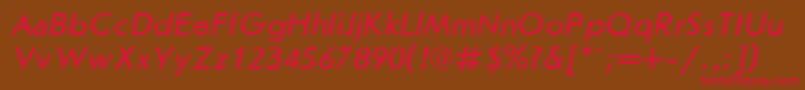 Joursani Font – Red Fonts on Brown Background