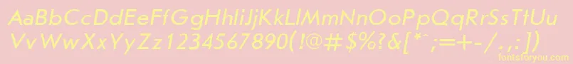 Joursani Font – Yellow Fonts on Pink Background