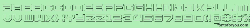 U.S.S.DallasOutline Font – Black Fonts on Green Background