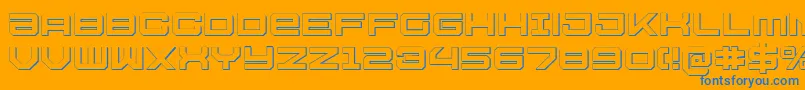 U.S.S.DallasOutline Font – Blue Fonts on Orange Background