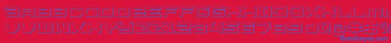 U.S.S.DallasOutline Font – Blue Fonts on Red Background