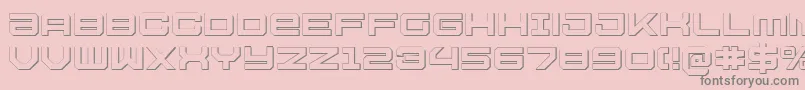 U.S.S.DallasOutline Font – Gray Fonts on Pink Background