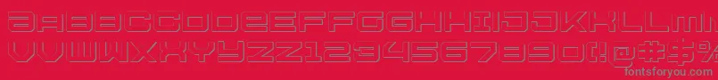 U.S.S.DallasOutline Font – Gray Fonts on Red Background