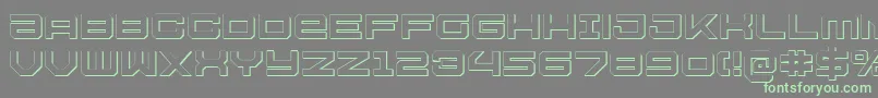 U.S.S.DallasOutline Font – Green Fonts on Gray Background