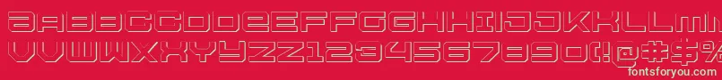 U.S.S.DallasOutline Font – Green Fonts on Red Background