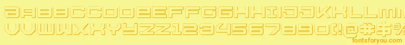 U.S.S.DallasOutline Font – Orange Fonts on Yellow Background