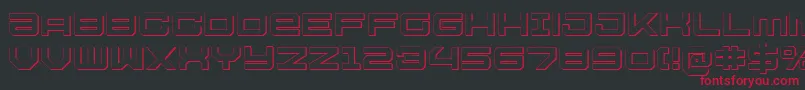 U.S.S.DallasOutline Font – Red Fonts on Black Background