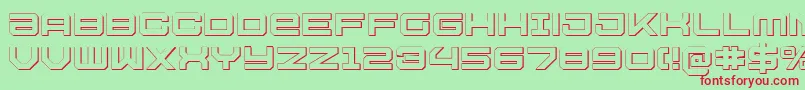 U.S.S.DallasOutline Font – Red Fonts on Green Background