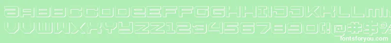 U.S.S.DallasOutline Font – White Fonts on Green Background