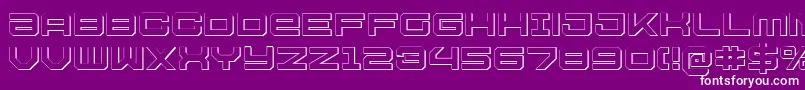 U.S.S.DallasOutline Font – White Fonts on Purple Background