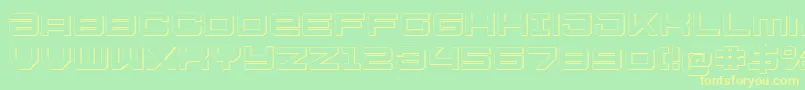 U.S.S.DallasOutline Font – Yellow Fonts on Green Background