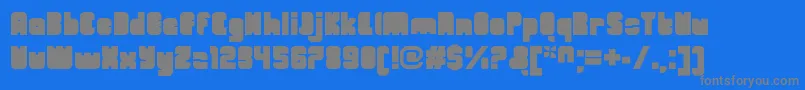 OrangeroyaleClosedregular Font – Gray Fonts on Blue Background