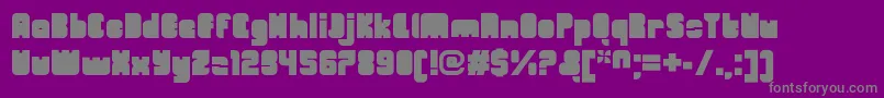 OrangeroyaleClosedregular-Schriftart – Graue Schriften auf violettem Hintergrund