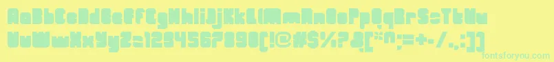 OrangeroyaleClosedregular Font – Green Fonts on Yellow Background