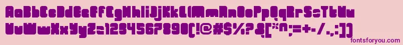OrangeroyaleClosedregular-fontti – violetit fontit vaaleanpunaisella taustalla
