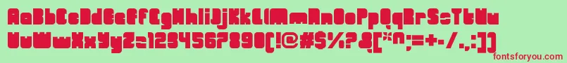 OrangeroyaleClosedregular Font – Red Fonts on Green Background