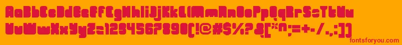 フォントOrangeroyaleClosedregular – オレンジの背景に赤い文字