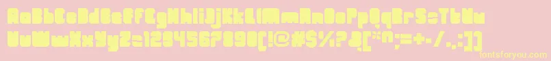 OrangeroyaleClosedregular-Schriftart – Gelbe Schriften auf rosa Hintergrund