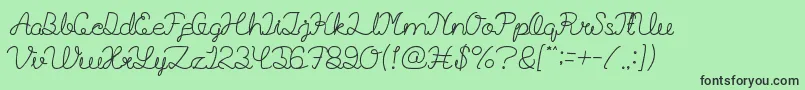 BillyJeanStyle Font – Black Fonts on Green Background