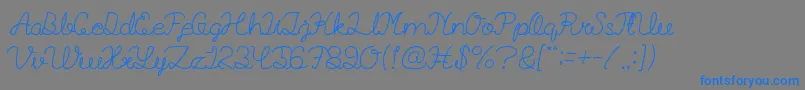 BillyJeanStyle Font – Blue Fonts on Gray Background