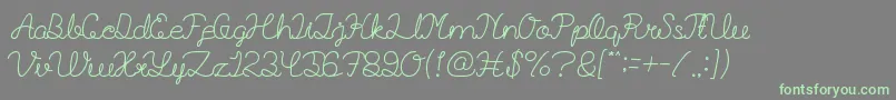 BillyJeanStyle Font – Green Fonts on Gray Background