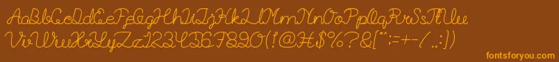 BillyJeanStyle Font – Orange Fonts on Brown Background