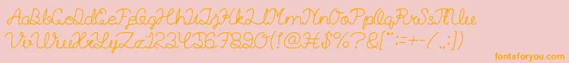 BillyJeanStyle Font – Orange Fonts on Pink Background