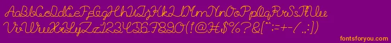 BillyJeanStyle Font – Orange Fonts on Purple Background