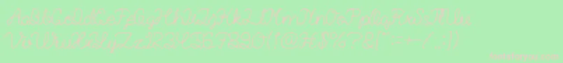 BillyJeanStyle Font – Pink Fonts on Green Background