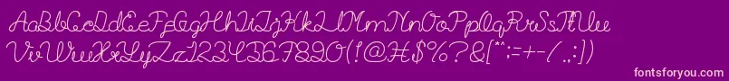 BillyJeanStyle Font – Pink Fonts on Purple Background
