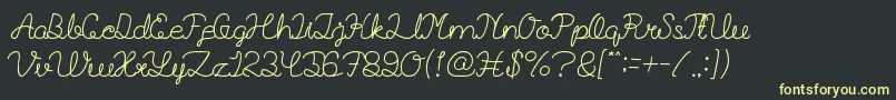 BillyJeanStyle Font – Yellow Fonts on Black Background