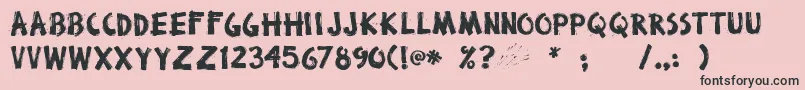 Brokenstick Font – Black Fonts on Pink Background