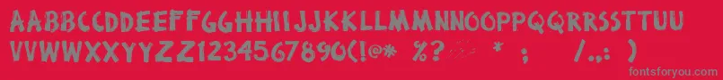 Brokenstick Font – Gray Fonts on Red Background