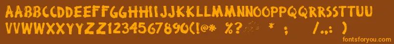 Brokenstick Font – Orange Fonts on Brown Background