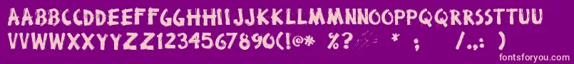 Brokenstick Font – Pink Fonts on Purple Background