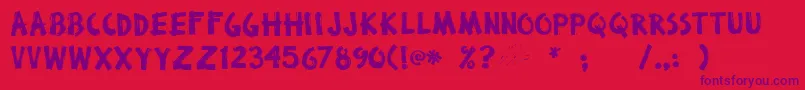 Brokenstick Font – Purple Fonts on Red Background