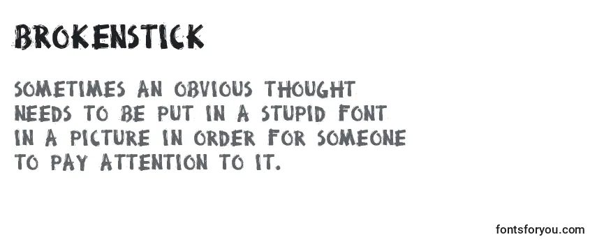 Brokenstick Font