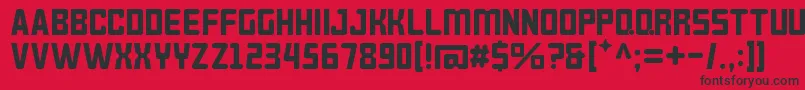 Brokeren Font – Black Fonts on Red Background