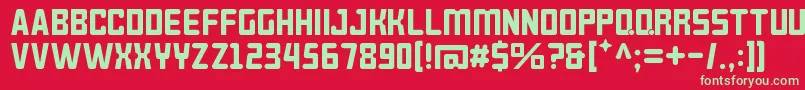 Brokeren Font – Green Fonts on Red Background