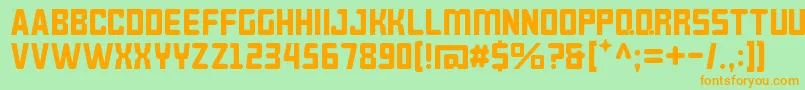 Brokeren Font – Orange Fonts on Green Background