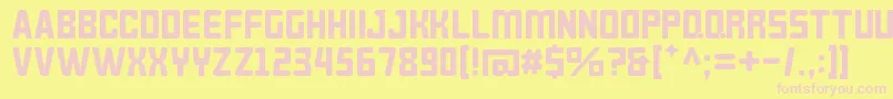 Brokeren Font – Pink Fonts on Yellow Background