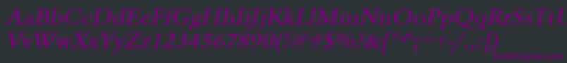 UrwgaramondtmedextwidOblique Font – Purple Fonts on Black Background